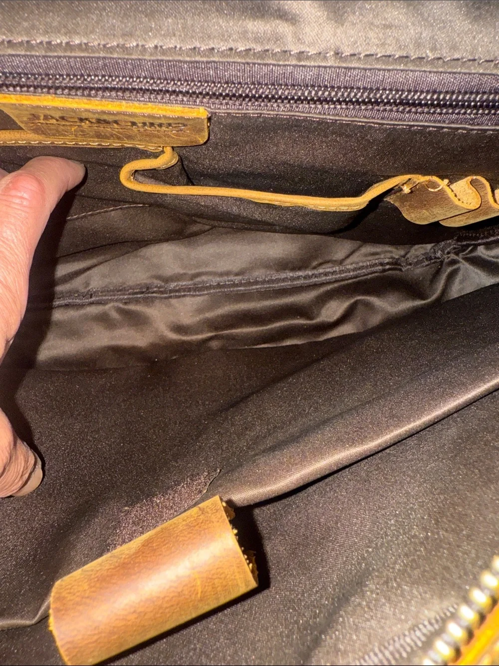 Men's Distressed Brown Leather Messenger Bag with Adjustable Stra